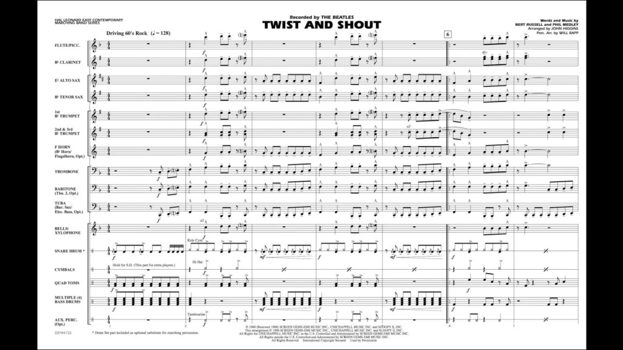 Twist and Shout arranged by John Higgins