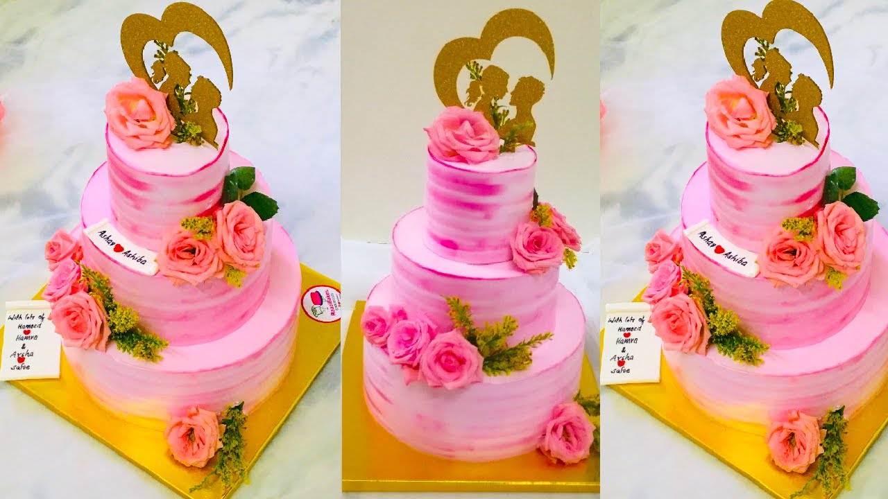 5 Kg 3 Tier Wedding Cake / 3 Flavored Cake