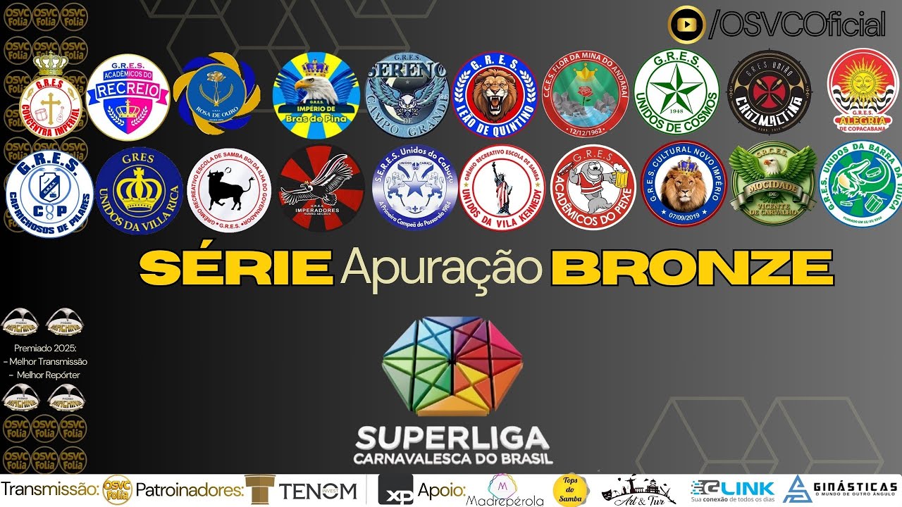 AO VIVO 🔴 Apuração da Série Bronze | Carnaval 2026 | OSVC Folia