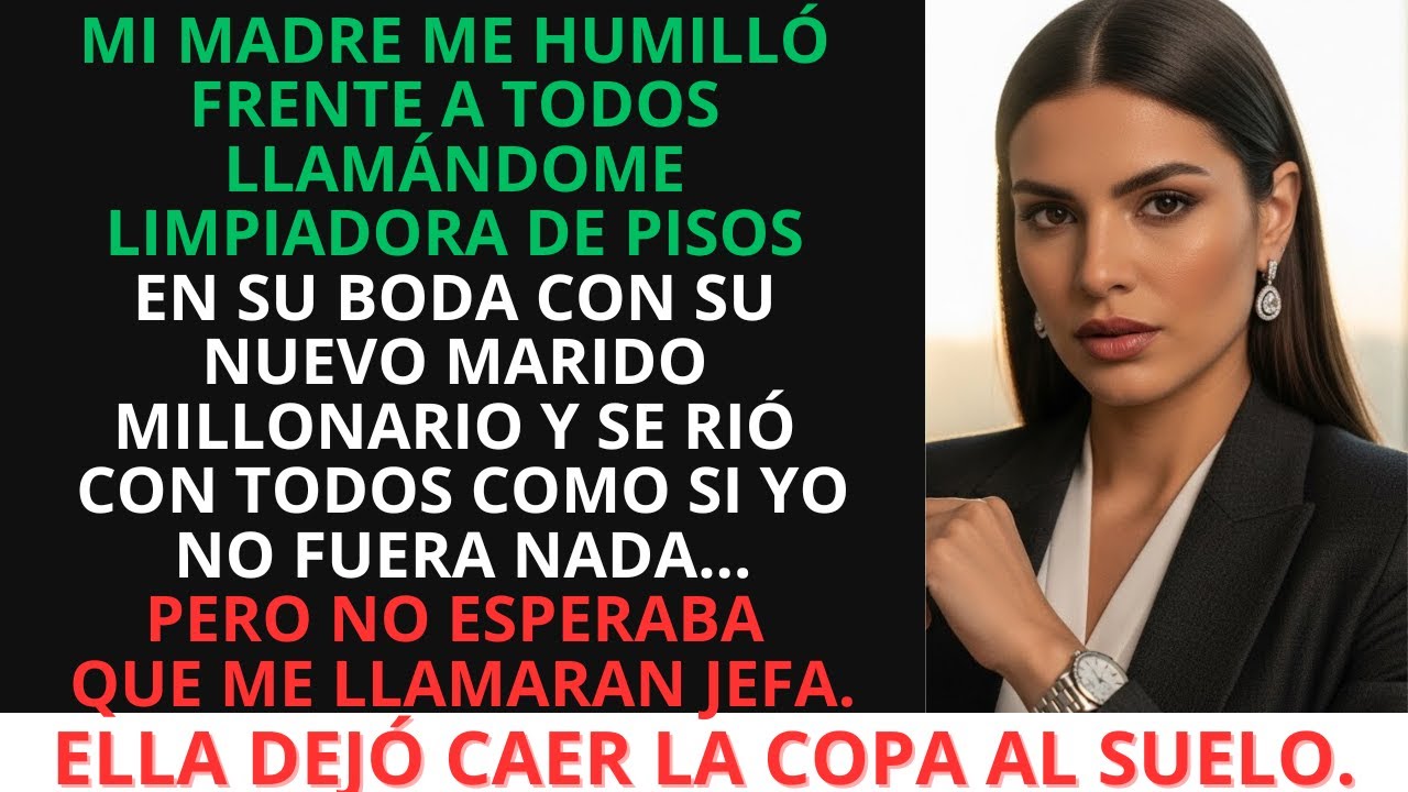 Mi madre me llamó limpiapisos en su boda con el millonario, hasta que el juez me saludó como su jefa