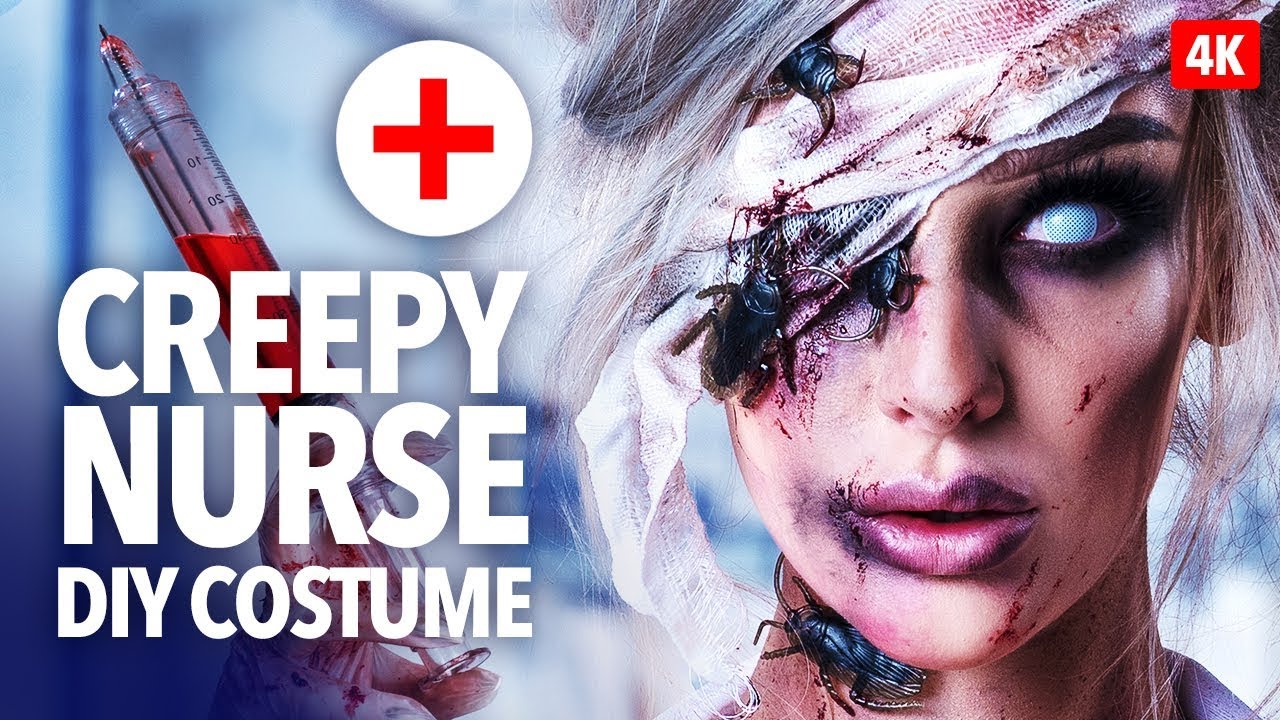 Урок по макияжу жуткой медсестры на Хэллоуин