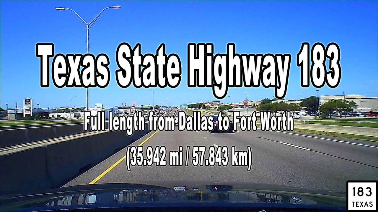 Texas State Highway 183 from Dallas to Fort Worth (Full Distance Drive) (Dash Cam)