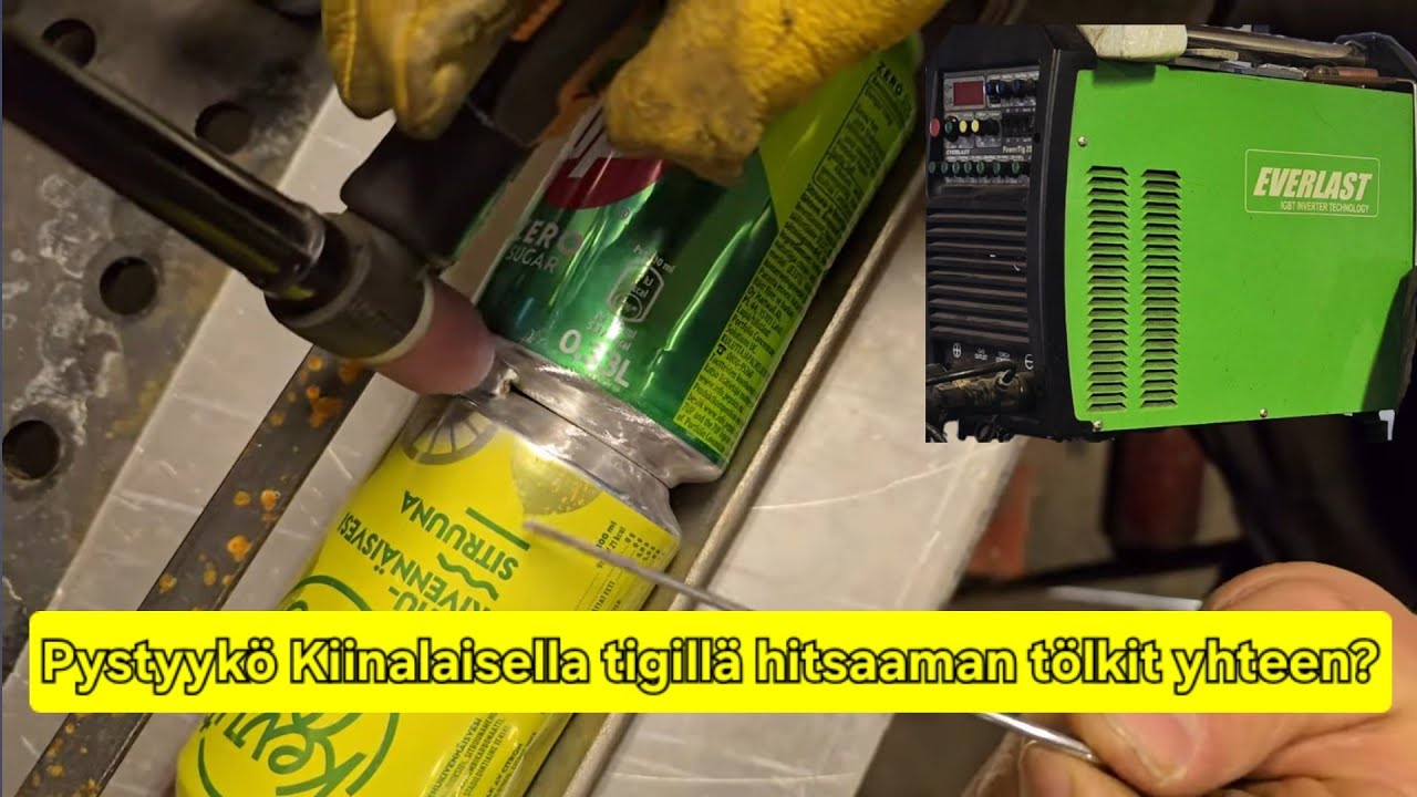 TIG Kiinasta. Kokeillaa hitsata t&ouml;lkit yhteen