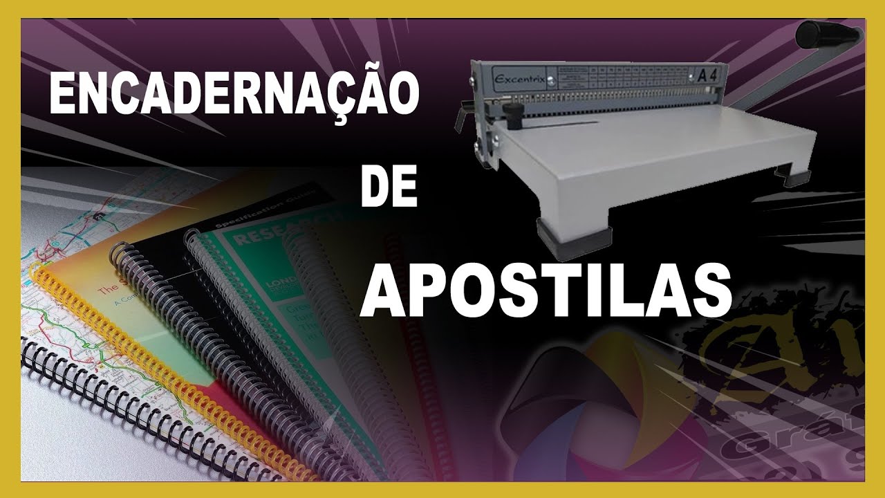 Como se Faz Encadernação de apostilas e Trabalhos escolares