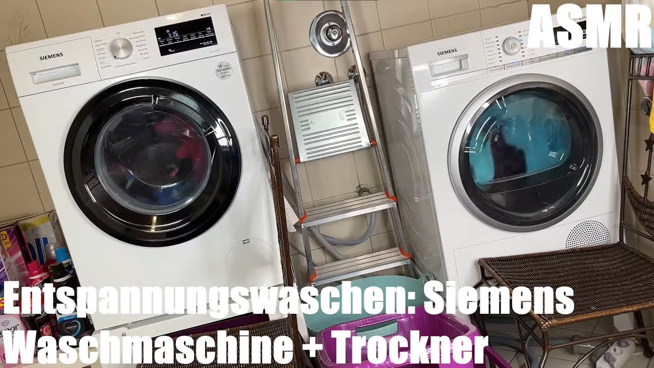 Entspannungswaschen: Siemens iQ500 Waschmaschine & Siemens iQ700 Wärmepumpentrockner - Das Duo ASMR