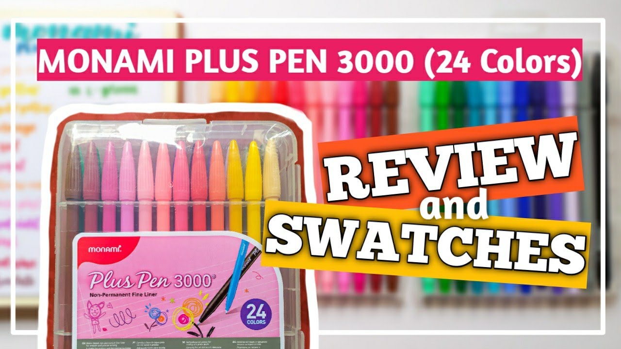 Monami Plus Pen 3000 24 Colors REVIEW and SWATCHES | Garry Pelingon