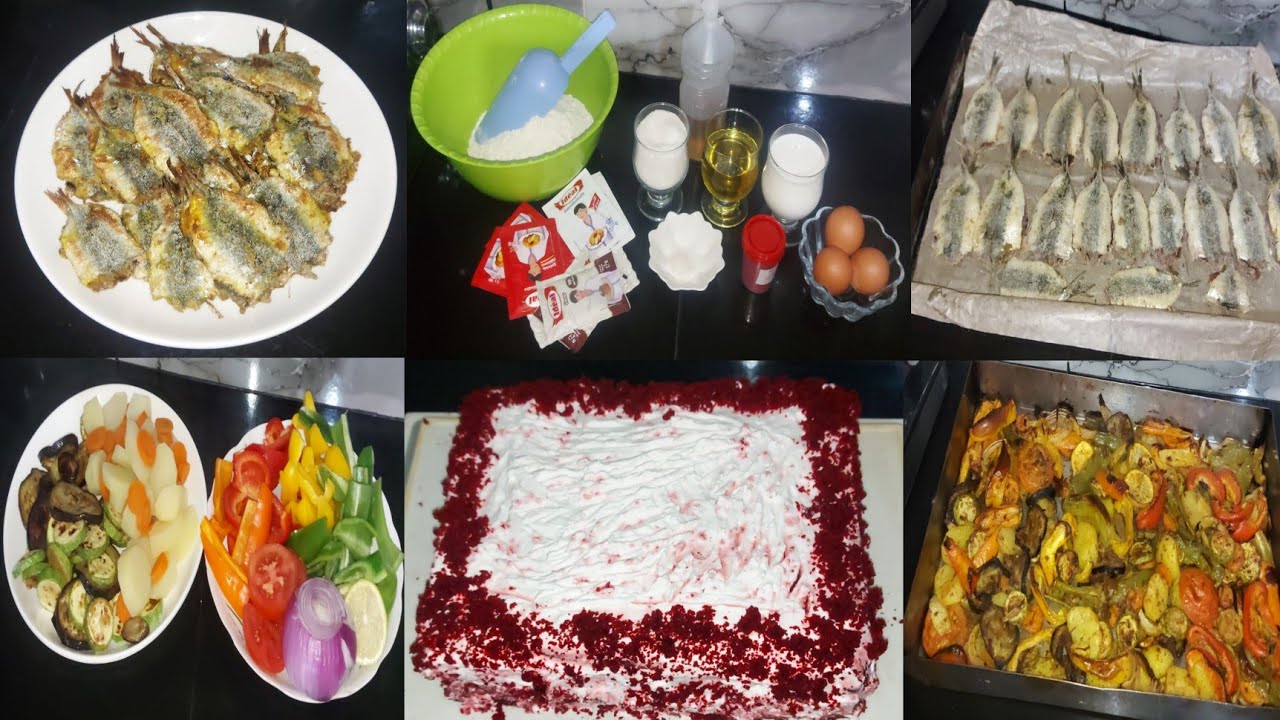 روتين نشاط وحيوية والطاقة الايجابية❤️ كيك الريد فلفيت ساهل ولذيذ🍰سردين مشرمل مع الخضرة  في الفرن 
