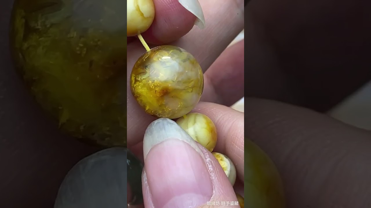 眼緣坊 天然 花蠟 蜜蠟 虎皮 沁色 妖花 塔鏈 項鍊 diy 輕搓有松香味 建議拆散重新設計😂
