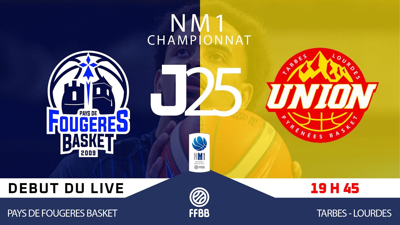 BASKET – 🏀 Championnat NM1 FFBB 24/25 –  Pays de Fougères Basket vs Tarbes-Lourdes