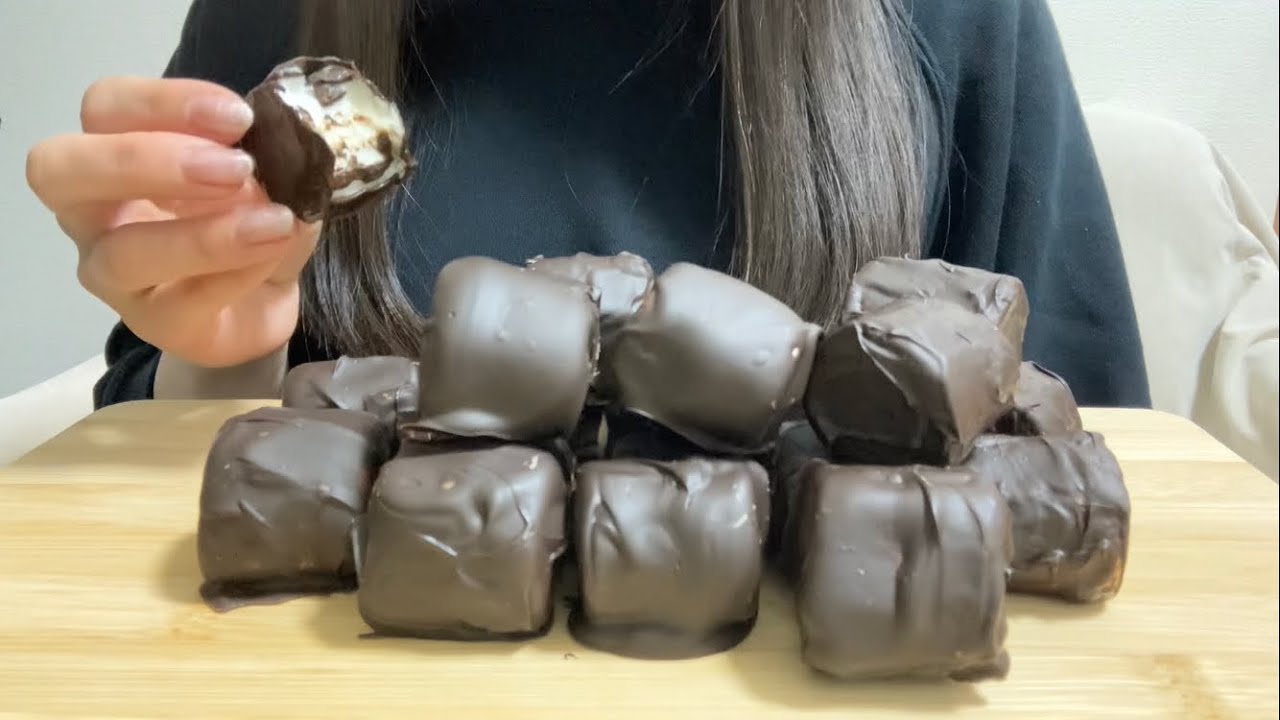 チョコマシュマロ☃️🍫 ASMR 咀嚼音 モッパン mukbang