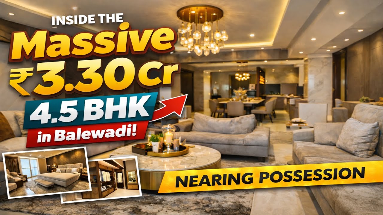 Inside the Massive ₹3.30 Cr 4.5 BHK in Balewadi | Nearing Possession 🏠
