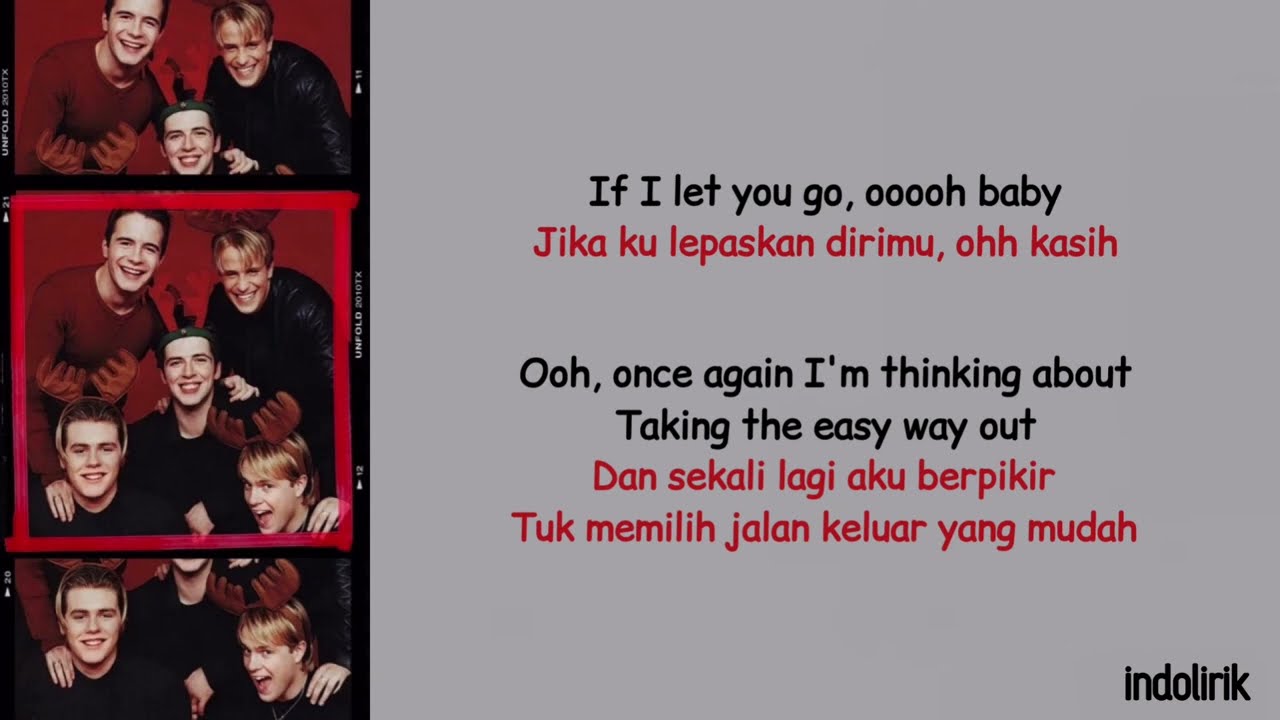 Westlife- If I Let You Go | Lirik Terjemahan