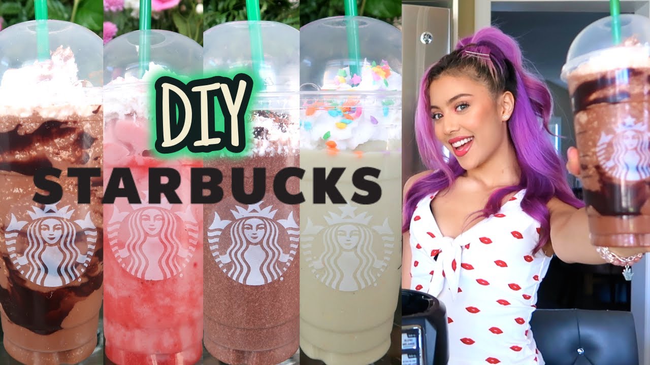 HOW TO MAKE 5 STARBUCKS FRAPPUCCINO DRINKS AT HOME 2021/2020 | EASY & SIMPLE DIY | MIANA LAUREN