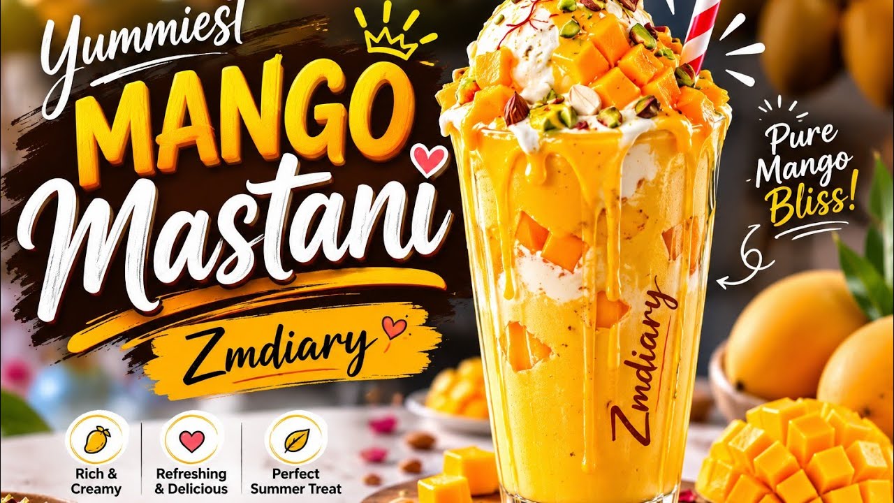 Mango Mastani Recipe | Creamiest Mango Dessert Drink Restaurant style | Summer Special drink EP 13 🥭