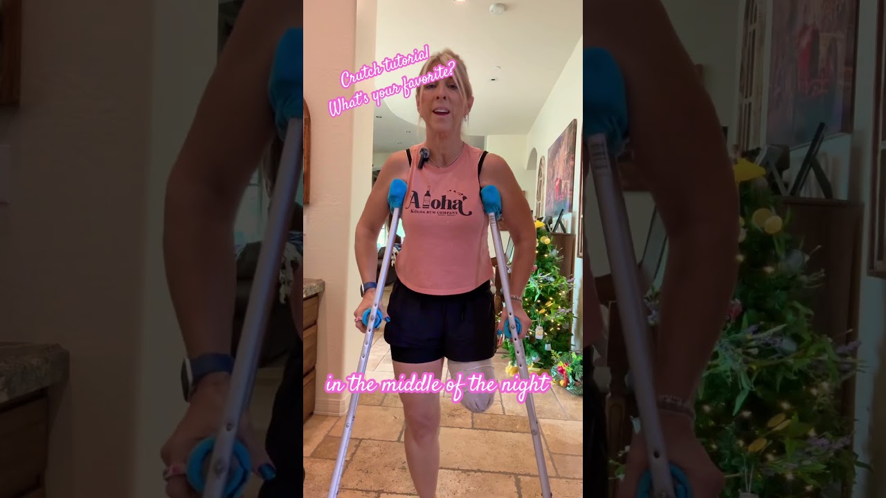 Crutch tutorial. 3 different styles. What&rsquo;s your go to and why? #amputee #mobility #crutches
