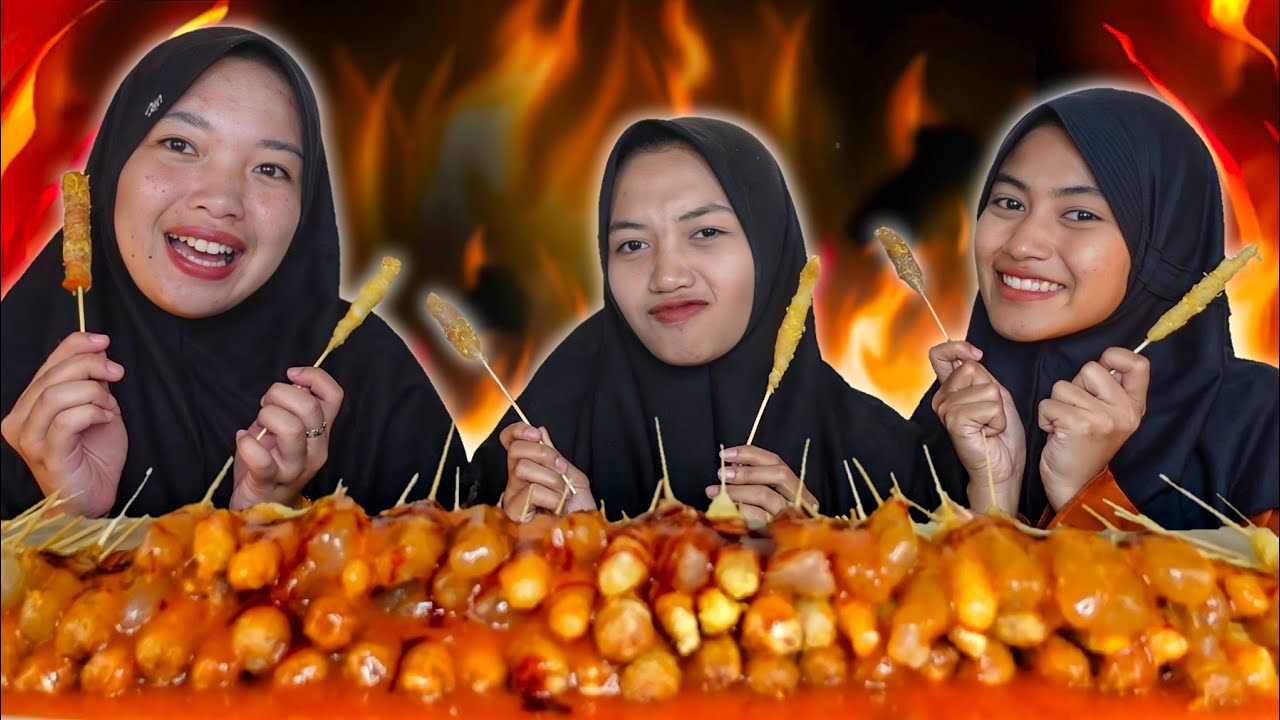 NOCUTNOEDIT! MUKBANG TELUR GULUNG SOSIS BIHUN CILUNG PAKE SAOS SAMYANG 2X SPICY | BARENG BESTIE