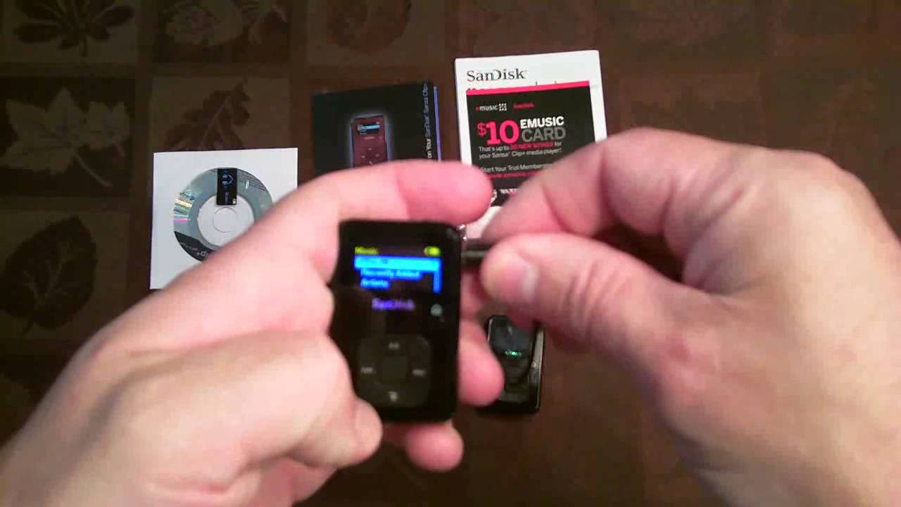 SanDisk Sansa Clip+ 4 GB MP3 Player by SanDisk Unbox and Review