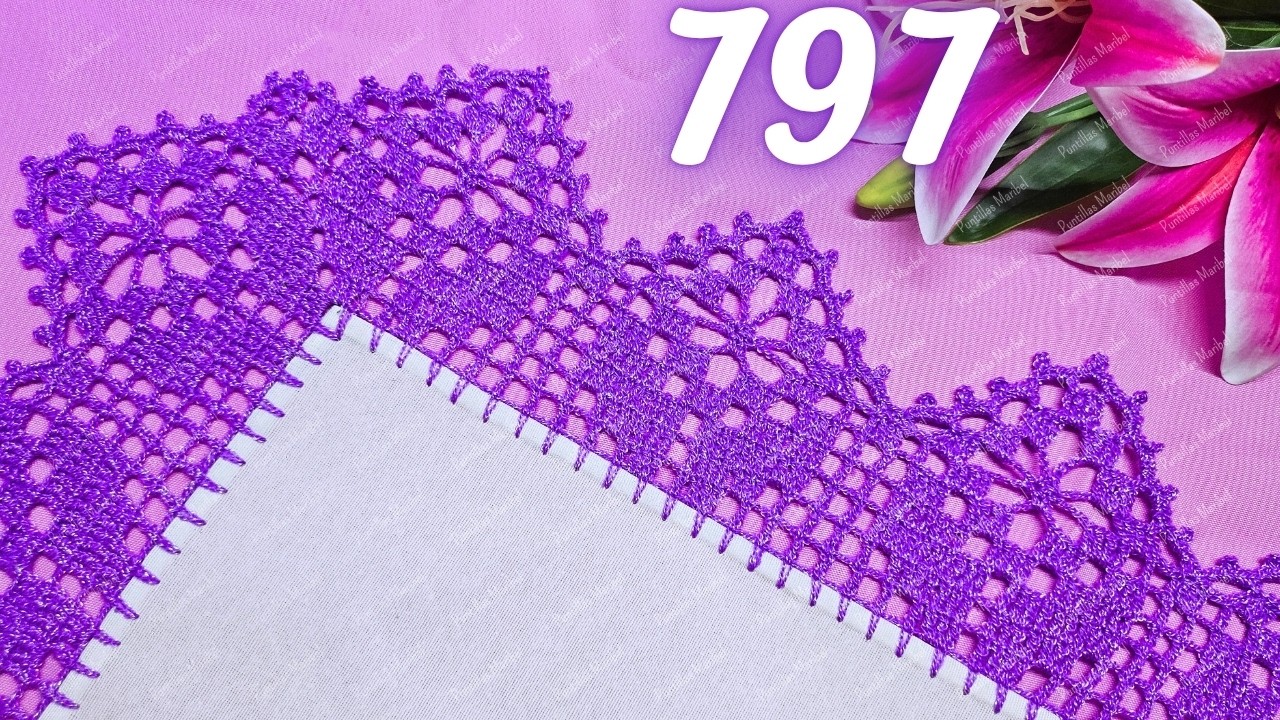 Hermosos motivos de flores a crochet (versión pequeña de la puntilla 784)🌷 797