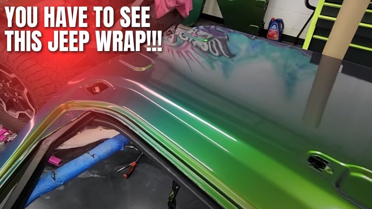 Wrapping a Gladiator the COOLEST green you have to see!!!