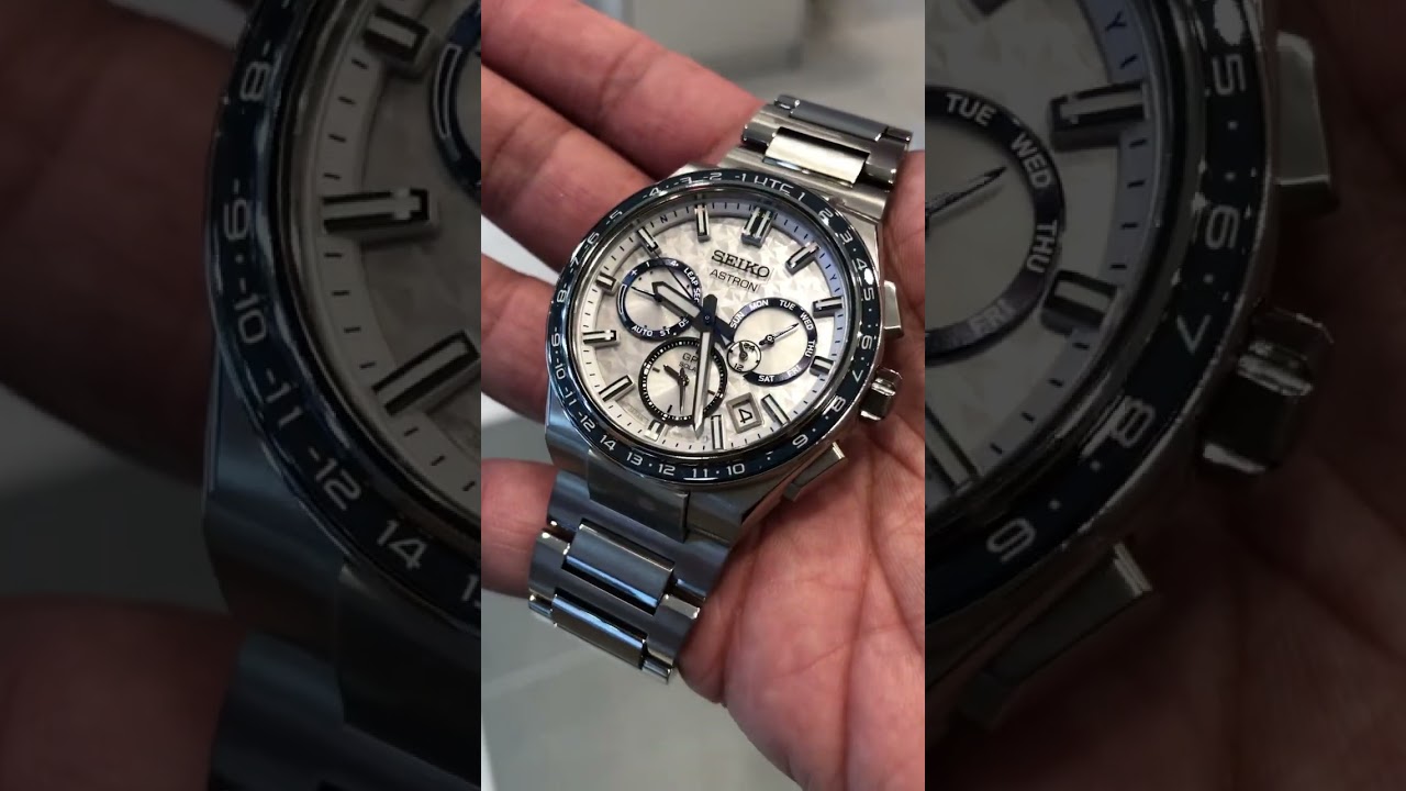 Seiko Astron Solar 5x Dual Limited Edition Men's Titanium Bracelet Watch | SSH135J1 | #astron #seiko