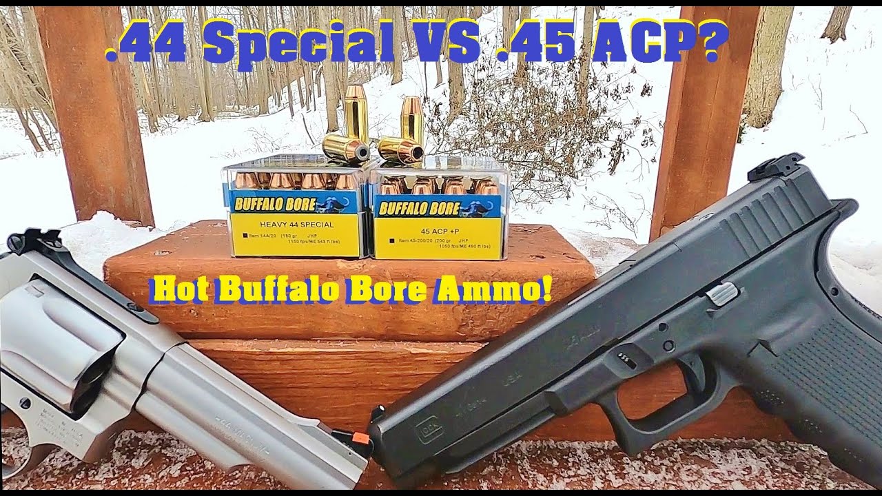 .44 Special против .45 ACP? Горячие патроны Buffalo Bore!