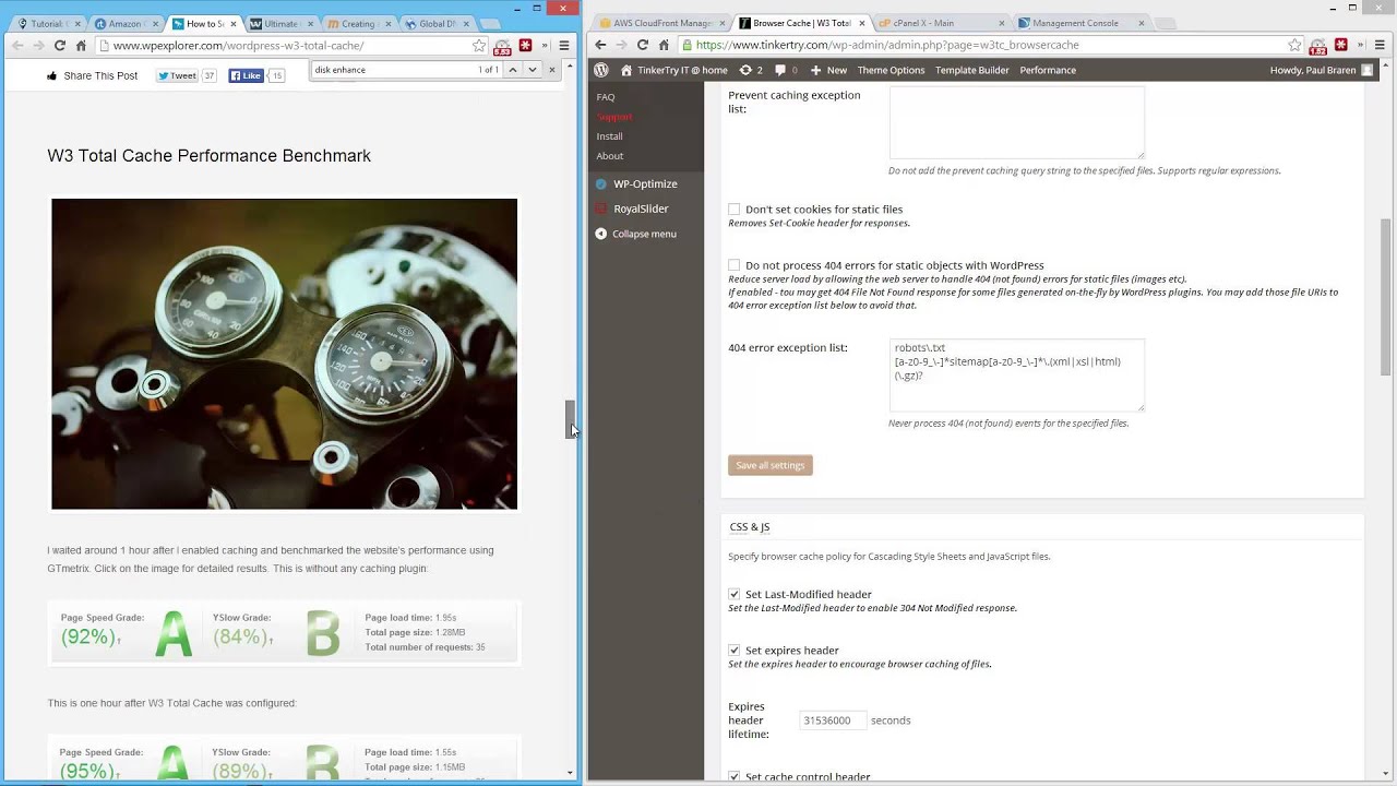 Easy install and test Amazon CloudFront CDN with W3 Total Cache for WordPress, with testing