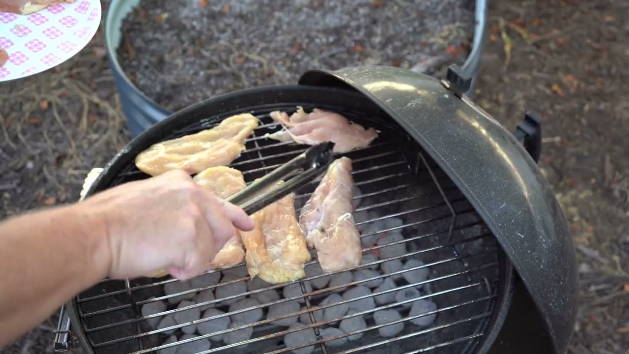 How to grill chicken breast on a charcoal grill