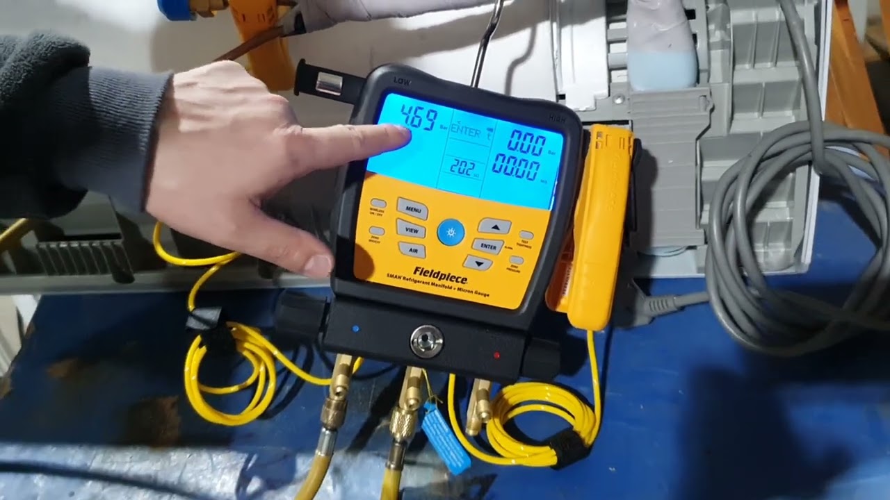 Soğutma sisteminde dijital manifold ile azot testi