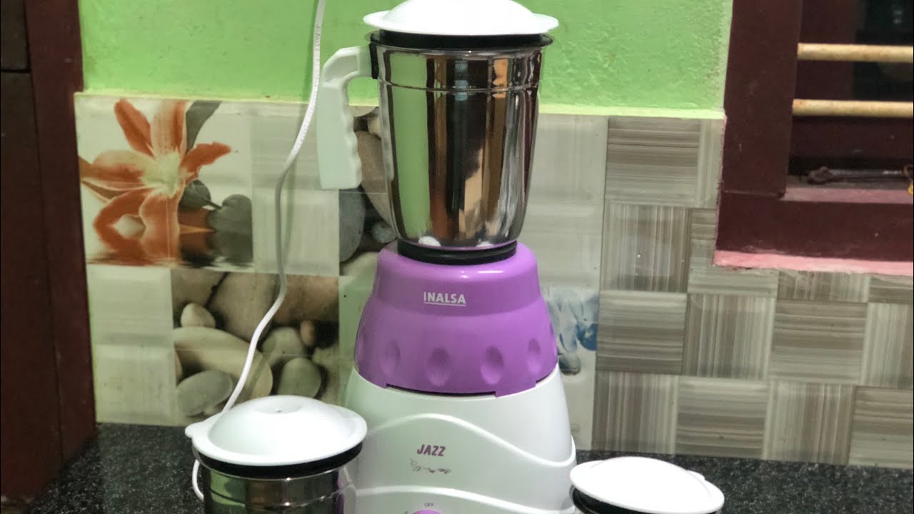 Inalsa Jazz 550-Watt Mixer Grinder with 3 Jars (Purple/White) - Unboxing review