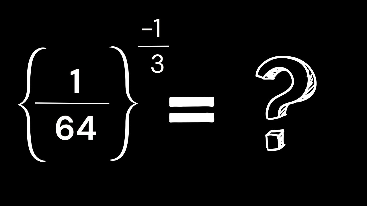 Negative & Fractional Exponents - can YOU solve it?!