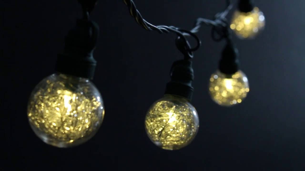 Outdoor Lighting Perspectives LED Tinsel Orb Light Holiday String Lighting