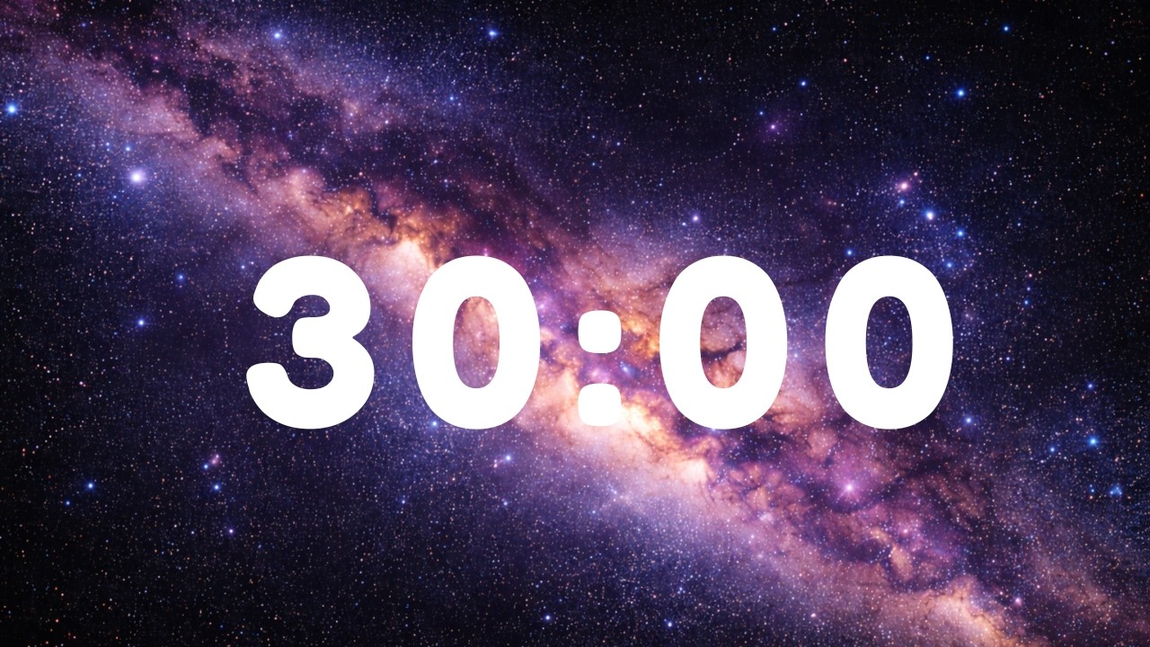 🏹 🏹 🏹 30-Minute  Deep Focus Timer | Milky Way Galaxy Background + Ambient Music