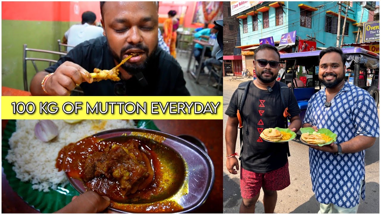 Malda food walk with @Ride N Bite পদ্ম পাতায় নান পুরি & মৌসুমী হোটেলে কষা খাসির মাংস দিয়ে Lunch😋