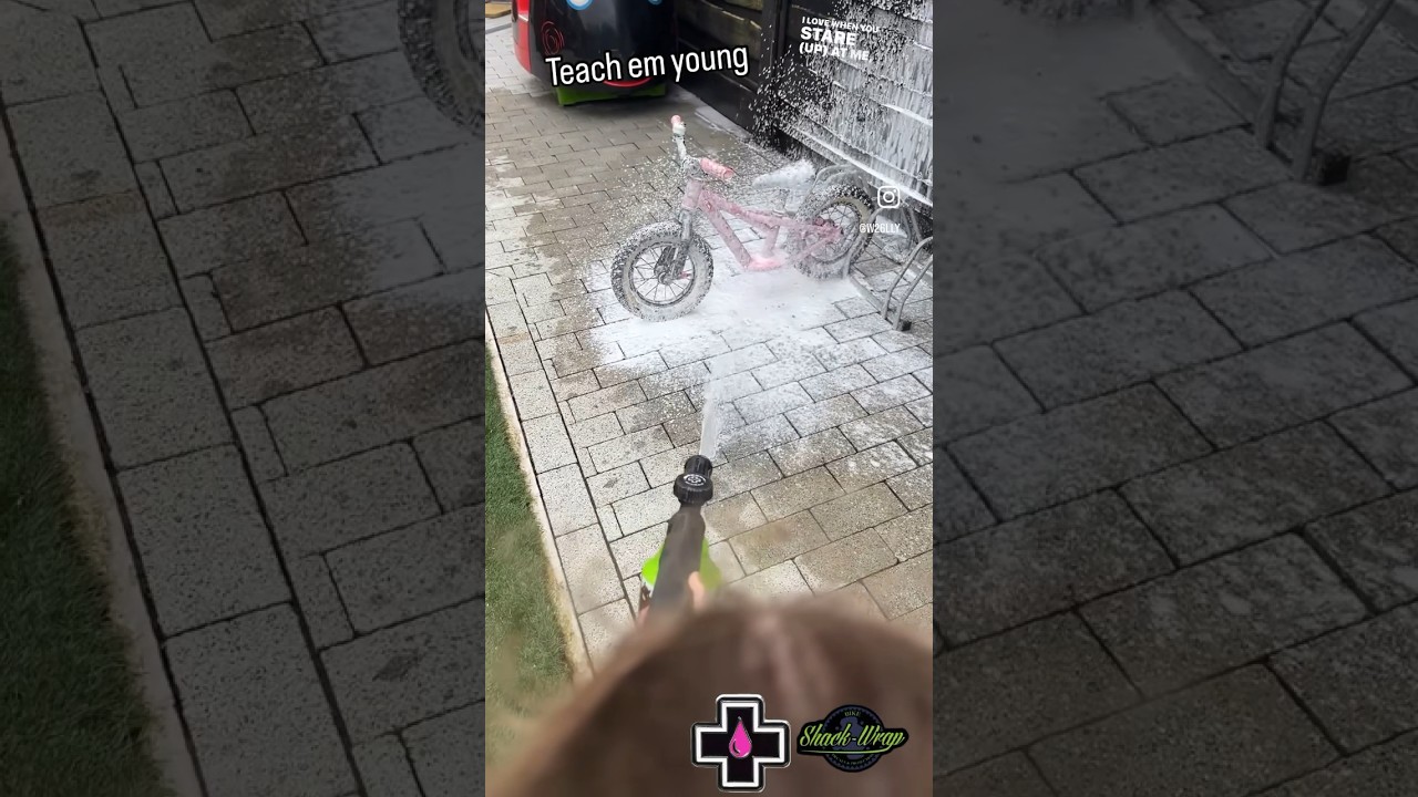 Start them off the right way #bike #wash #clean #mucoff #gtbikes #shackwrap #w26llymedia #mtb #ride