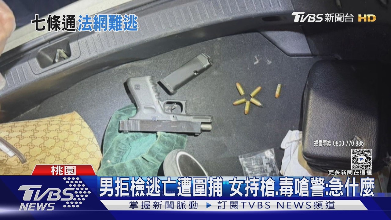 「7條通」男拒檢逃60公里落網 女友也帶槍｜TVBS新聞 @TVBSNEWS01