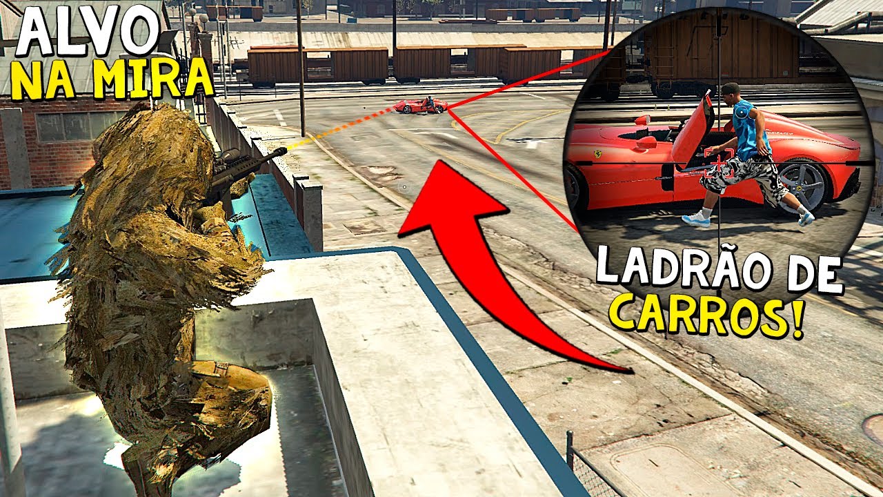 SNIPER de ELITE TROLANDO LADRÕES de CARRO no GTA RP