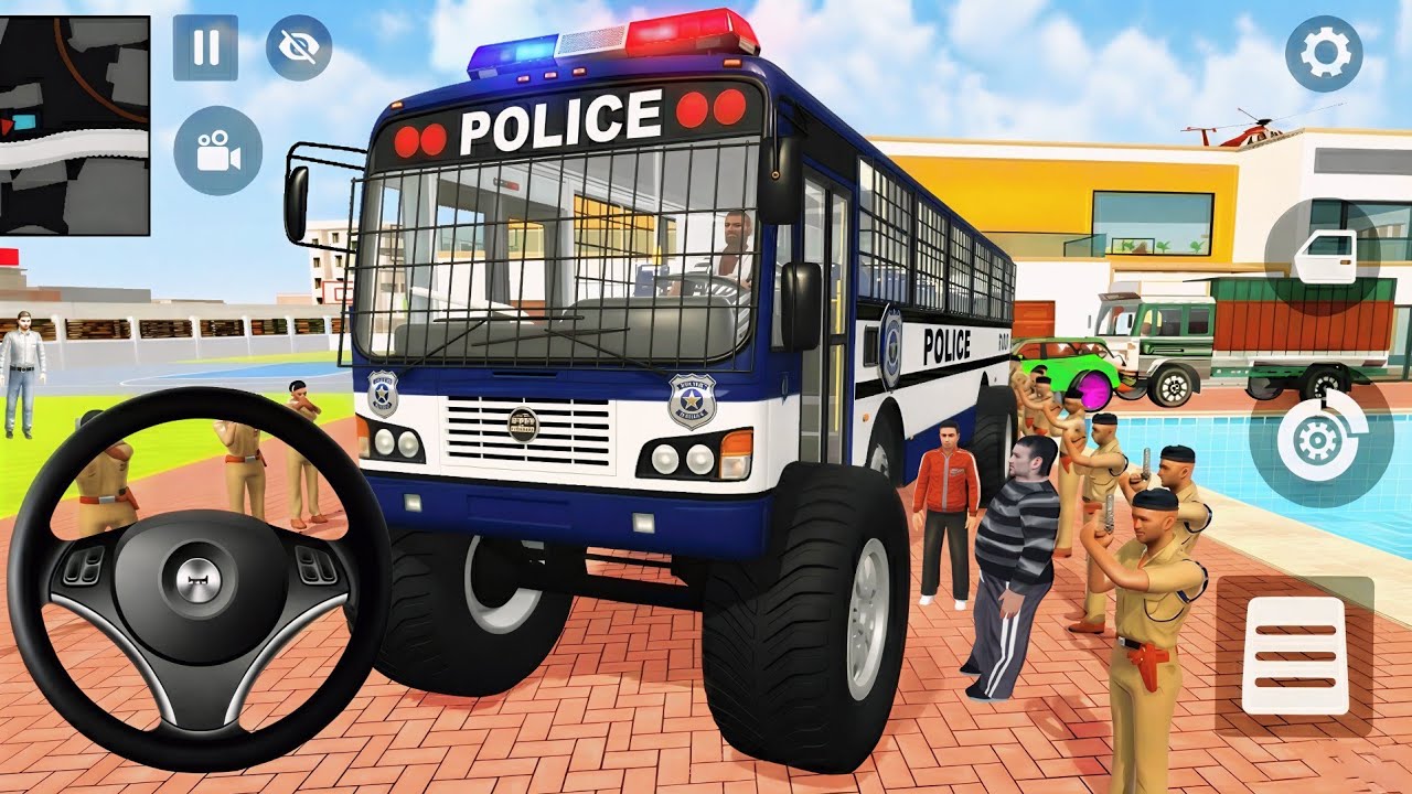 🤑Indian Thift Auto Simulator🤩Indian Showroom Purchase😯Modified Lexriy New Police Bus And Bike🥳Game