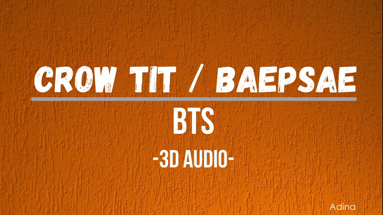 BAEPSAE / CROW TIT - BTS (3D Audio)