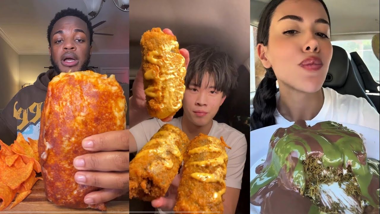 TIKTOK Mukbang Compilation | McDonald’s, Wingstop, Buldak, Chipotle, In-N-Out & More!