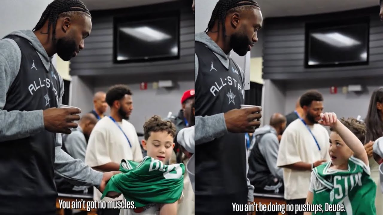 Jaylen Brown HILARIOUS moments with Deuce “You ain’t got no muscles” 😂