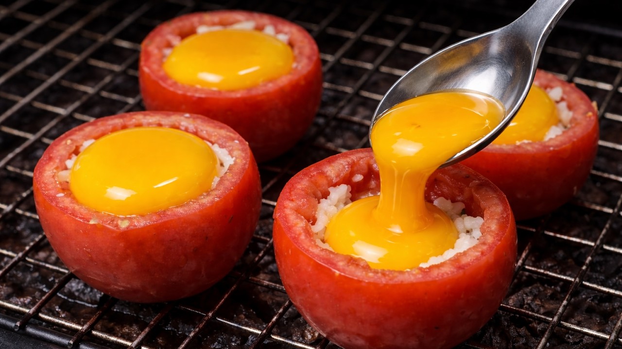 Я никогда не ел такие вкусные яйца с помидорами! Самый простой завтрак за 5 минут