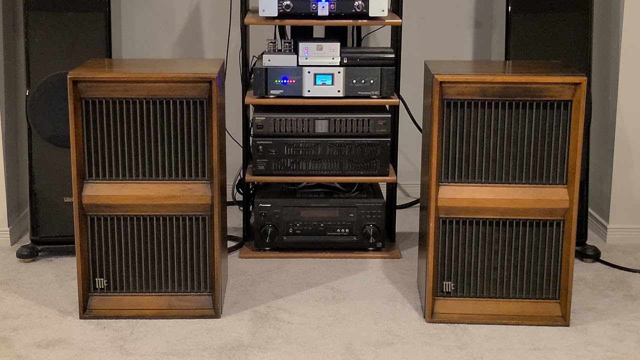 1970 McIntosh ML-1C speakers on Yaquin MC 100b tube amplifier