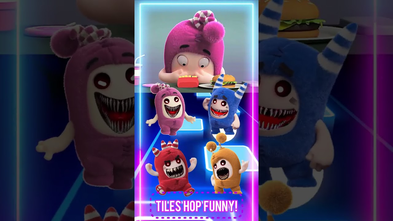 Oddbods Newt Coffin Dance Meme Tiles Hop #tileshop #coffindance #youtubelibrarymusic