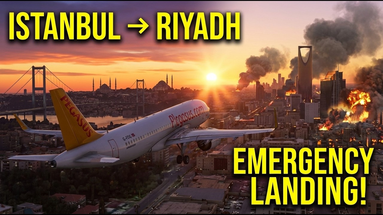 Istanbul → Riyadh | Pegasus A320 | Crisis Landing | MSFS