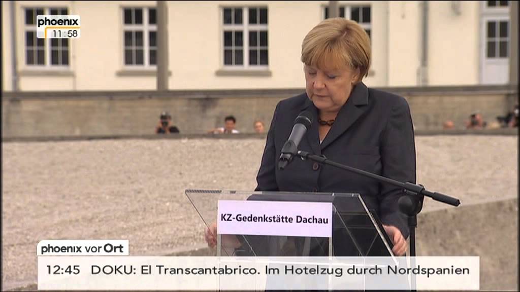 Dachau: Kanzlerin Angela Merkel besucht die KZ-Gedenkstätte Dachau vom 21.08.2013