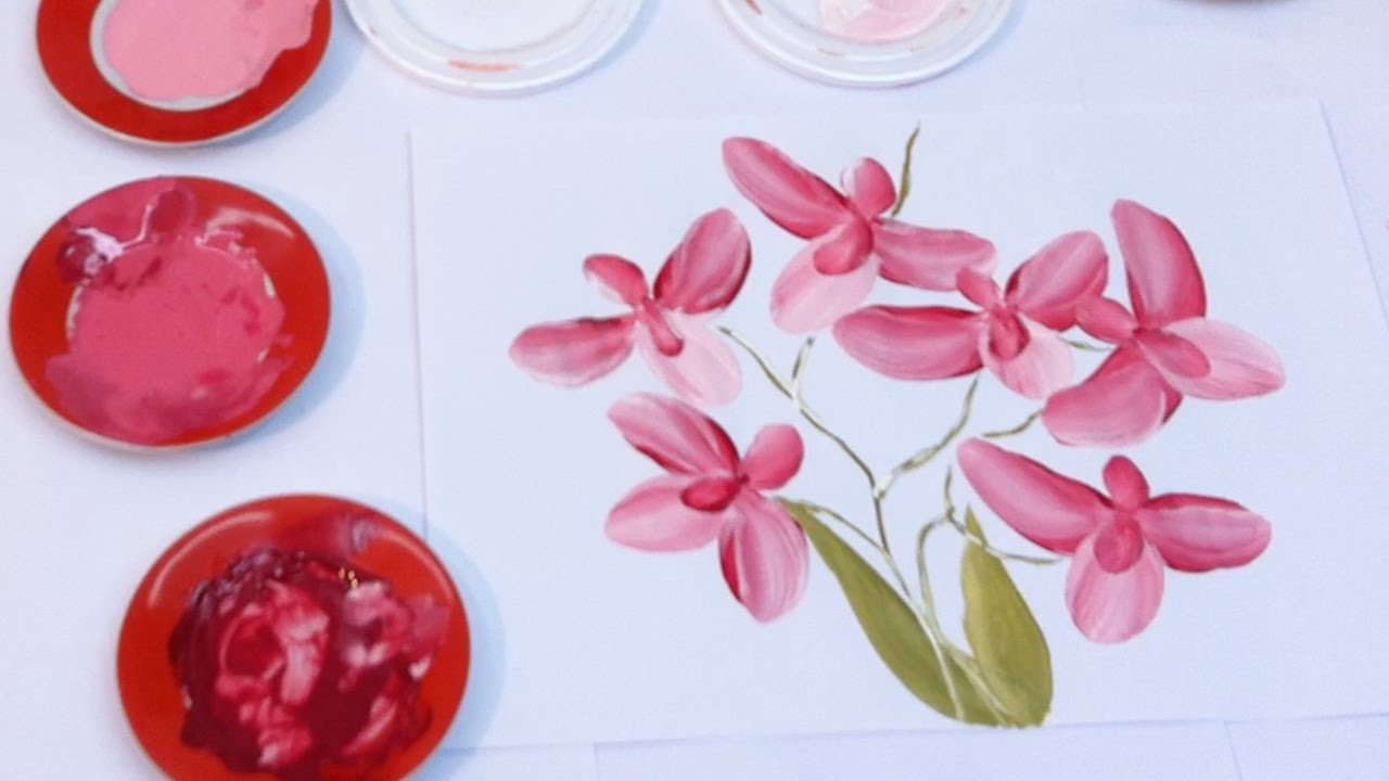 Pintura em Tela -  Orquídea Express