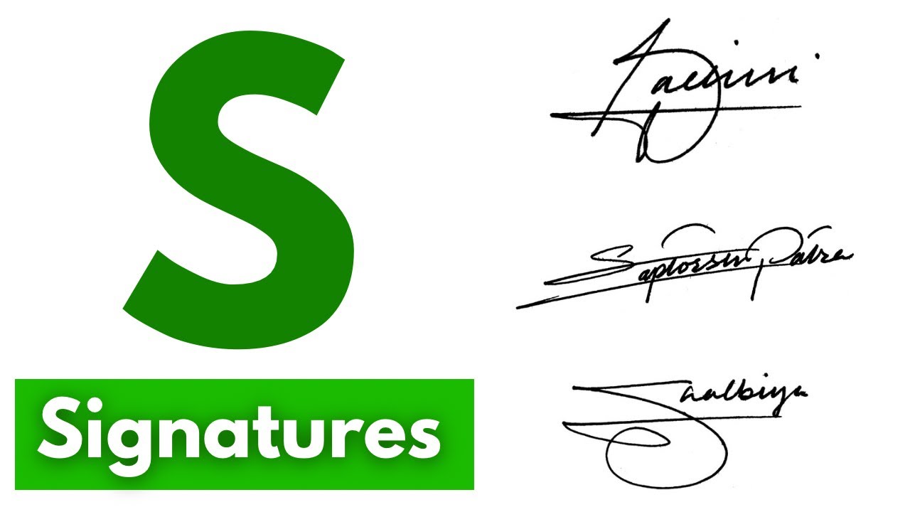 ✅S Подписи | стили подписи моего имени | Идеи для S Подписи