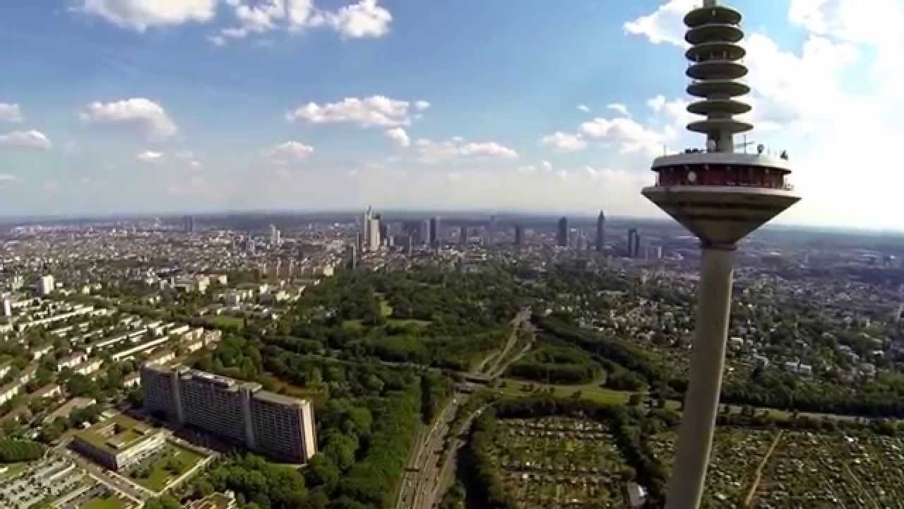 Europaturm Ginnheimer Spargel in Frankfurt am Main HD Drohne