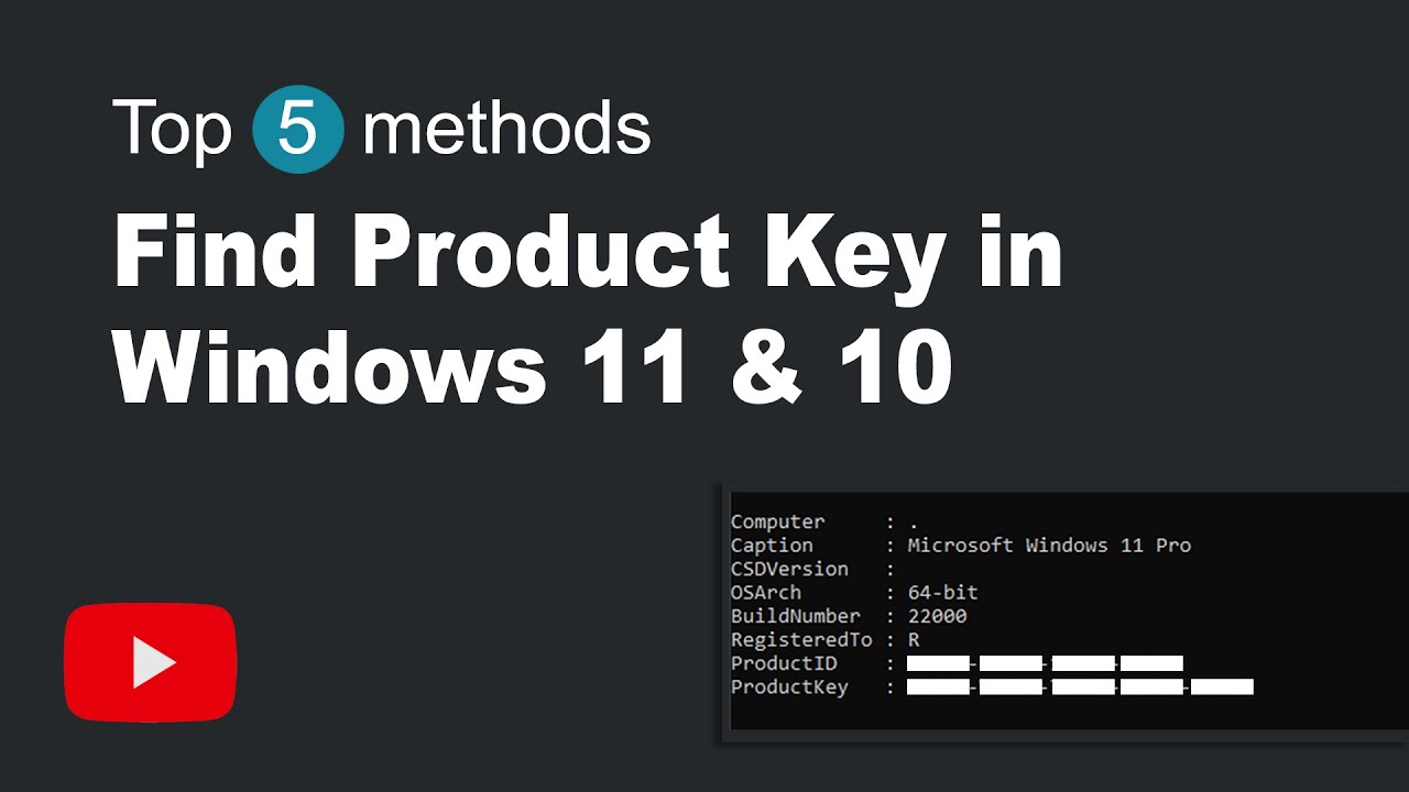 How to find Product Key in Windows 11 and 10