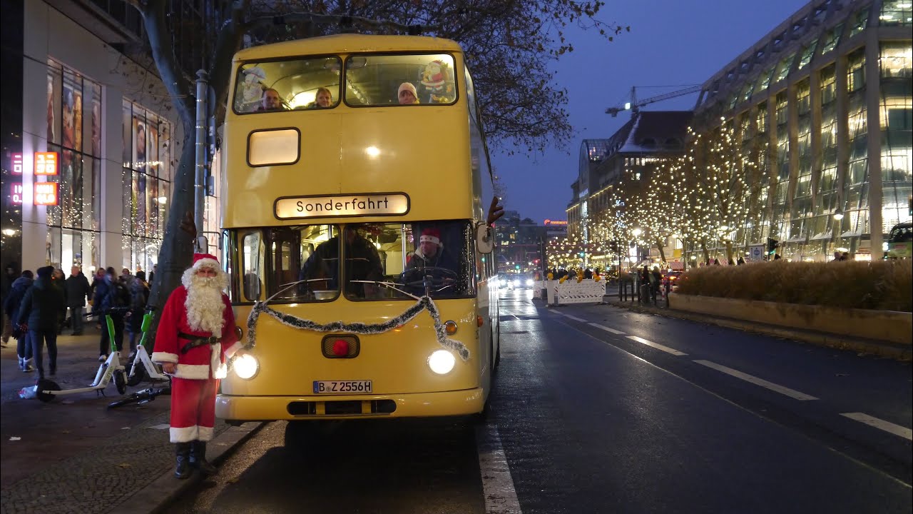 Durch das weihnachtliche Berlin mit dem Weihnachtsmarkt-Express (BVG DE 2556, Bj. 1974)